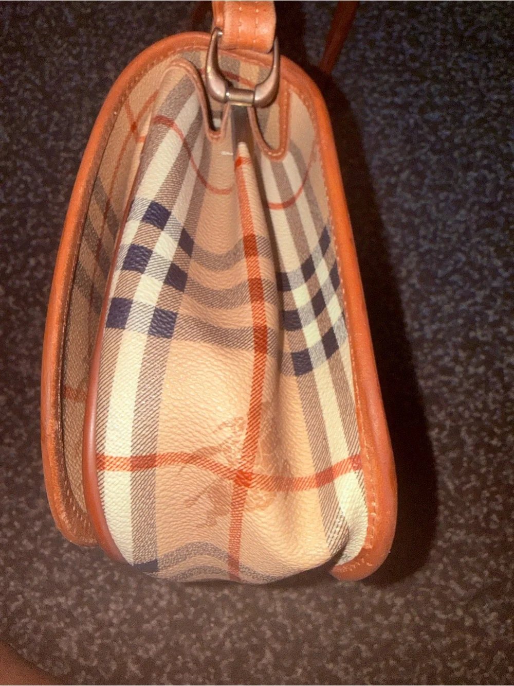 Burberry Vintage Check Tan & Brown Crossbody Bag